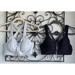 Victorias Secret Knockout Sports Bra Bundle - Size 34C - Heathered Purple/silver